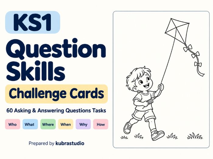 KS1 Question Skills Challenge Cards – 60 Tasks