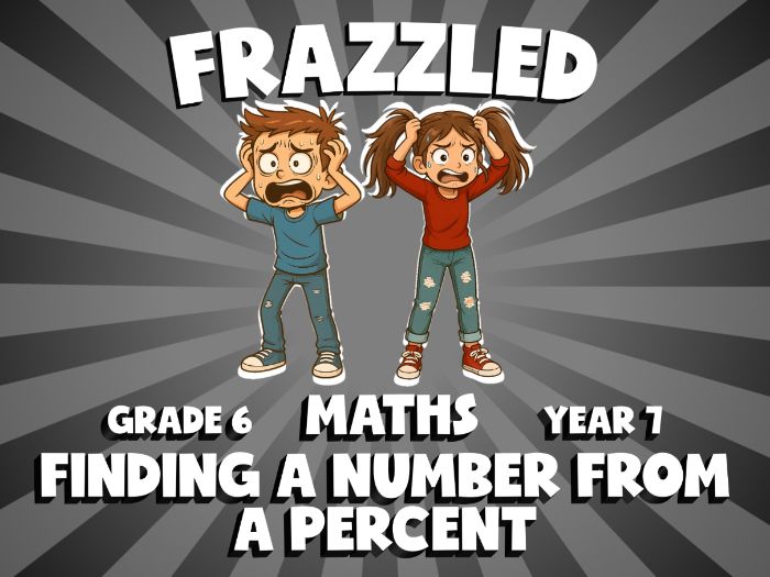 Finding a Number from a Percent FRAZZLED Maths Game | No-Prep Year 7 Review Activity