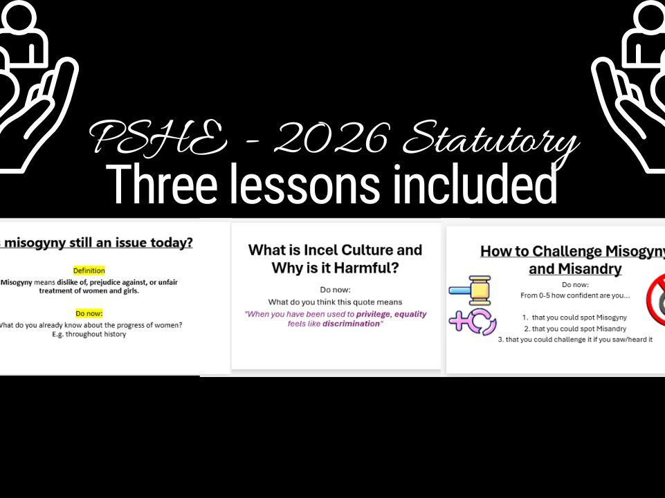 KS3–KS4 PSHE – Challenging Misogyny, Misandry & Online Harm (Safeguarding Lesson Bundle)