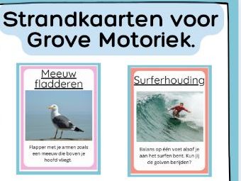 Bewegingkaarten met Strandthema | 2–5 Jaar | Montessori-geïnspireerd Sensorisch en Motorisch Spel