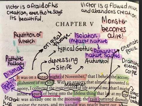 Frankenstein (1831) : Annotations and Study Notes