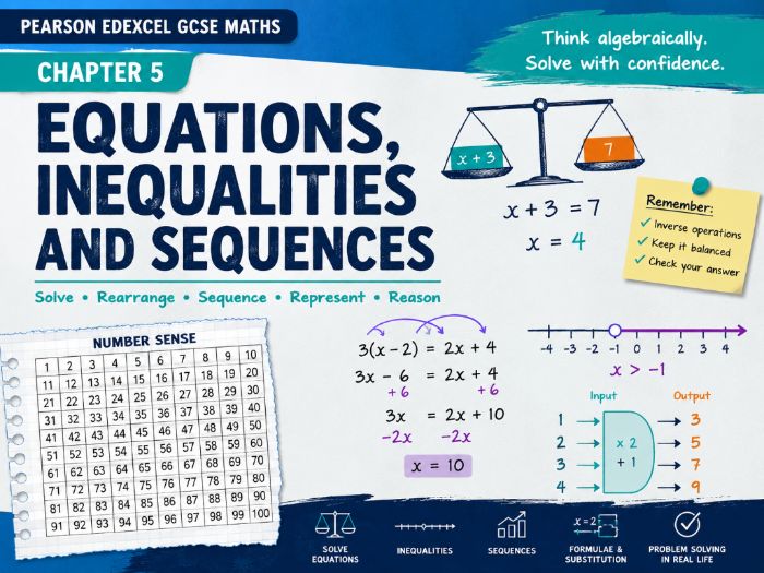 05 - Equations, Inequalities and Sequences Teacher Pack - FOUNDATION Maths GCSE Pearson Edexcel
