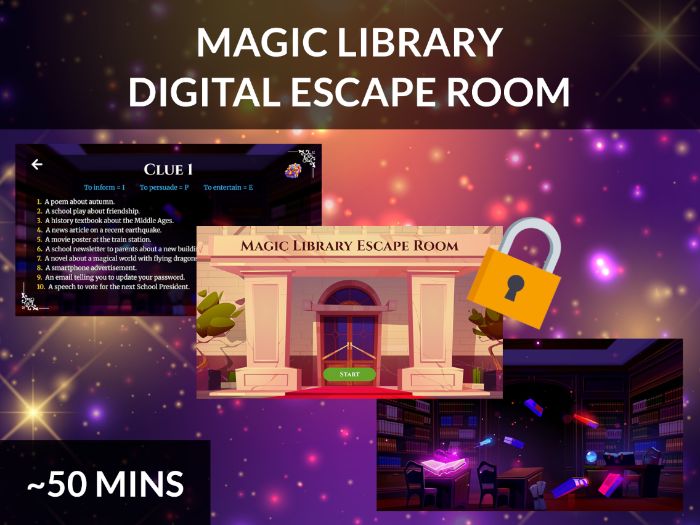 Magic Library Escape Room | Purpose of Text Types