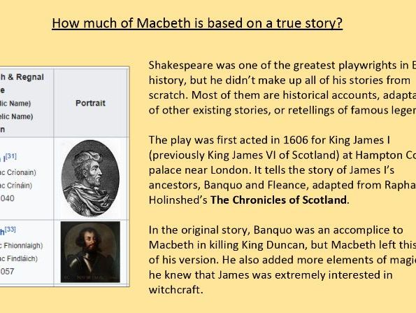 Macbeth context - full week of lessons