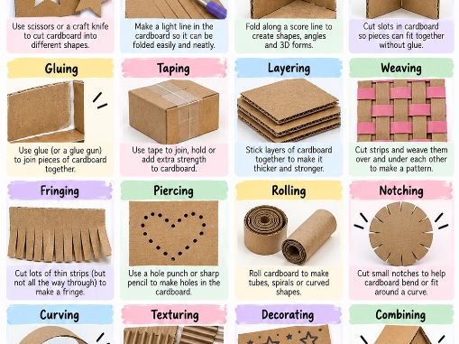 Cardboard Techniques and Ideas