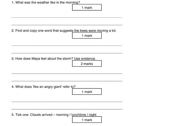Year 6 Reading Comprehension SATs Style Paper