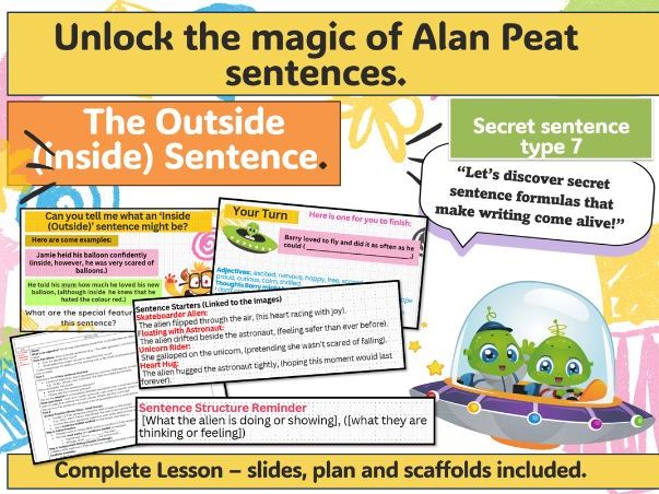 OUTSIDE. (INSIDE.)  SENTENCES COMPLETE LESSON (ALAN PEAT) FULLY UPDATED 2025