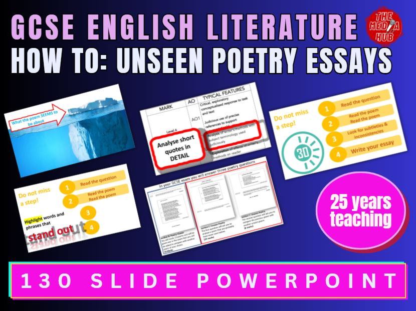 Unseen Poetry - A Guide to Writing Essays | GCSE English Literature | AQA | Revision | Exam Techniqu