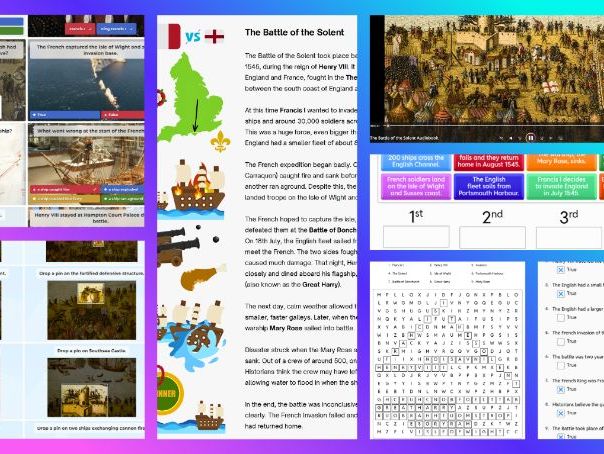 KS2/KS3/Common Entrance Making of the UK - Henry VIII: The Mary Rose Context Lesson Pack