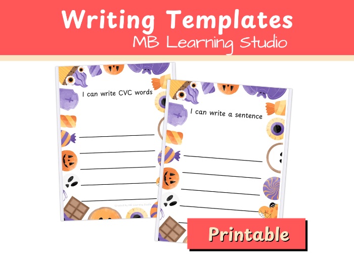 HalloweenThemed Writing Paper – “I Can Write a Sentence” Activity for EYFS, KS1