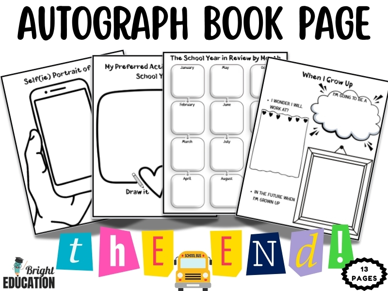 End of the Year Memory Book – Autograph Page