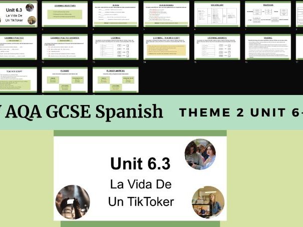6.3 La Vida De Un TikToker (New AQA GCSE Spanish)