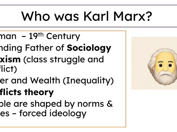 Intro to Marx - 1.3 AQA GCSE SOCIOLOGY