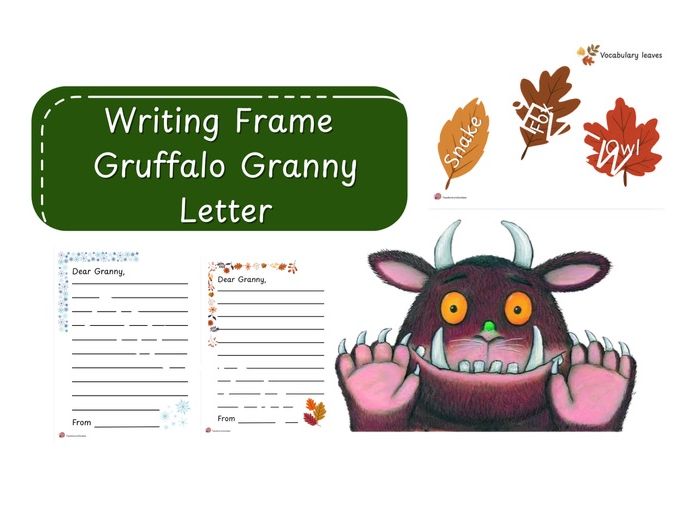 Writing Frame Gruffalo Granny Letter