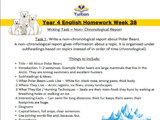 38. Year 4 Creative Writing & Spelling