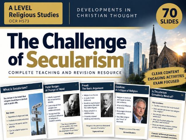 A Level Religious Studies: The Challenge of Secularism - OCR H573 DCT
