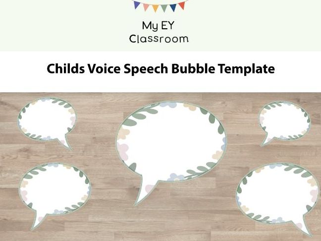 EYFS Child Voice Speech Bubble Templates