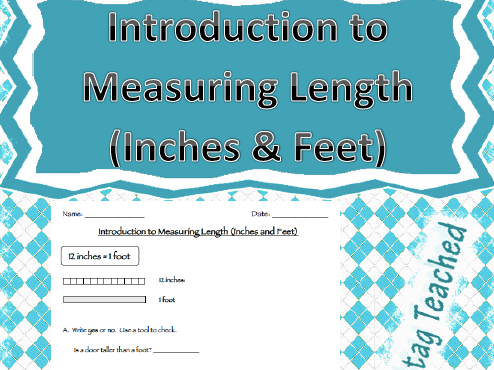 Introduction to Measuring Length (Inches/Feet) Interactive Guided Notes/Worksheet