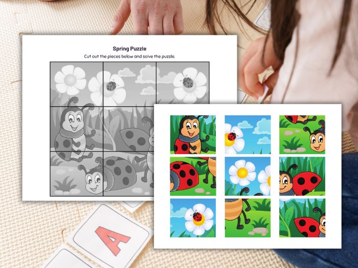 Spring Puzzle Worksheet