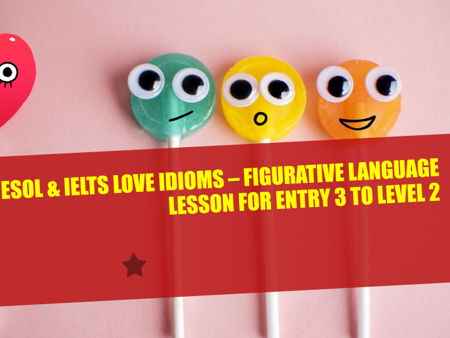 ESOL & IELTS Love Idioms Lesson  Figurative Language Pack for Entry 3 to Level 2 | Vocabulary, Coll