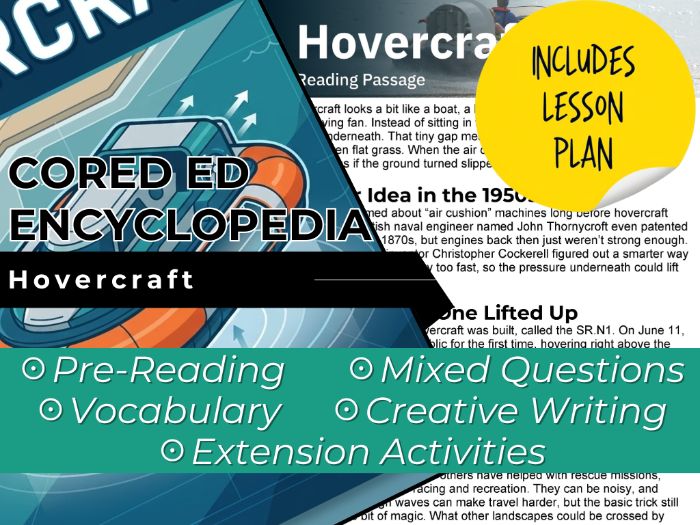 Hovercraft Reading Comprehension Passage - Cored Ed Encyclopedia