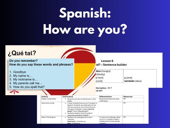 Que tal? - How are you: Spanish