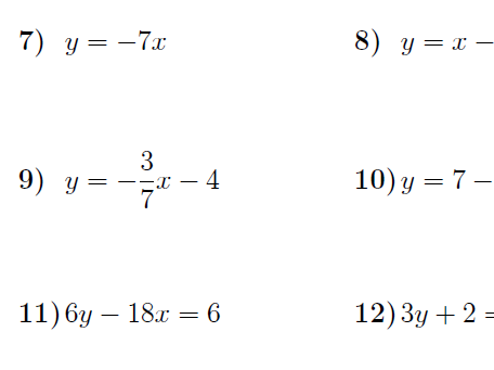 Gradient of a line given its equation worksheets (with solutions ...