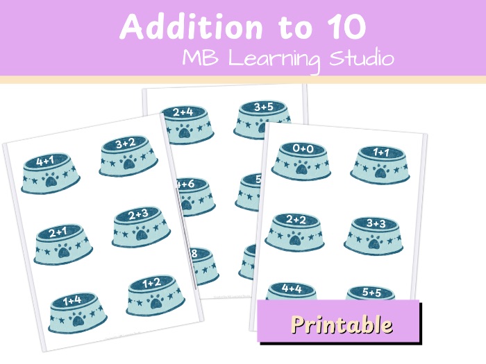 Pets Addition to 10 Activity