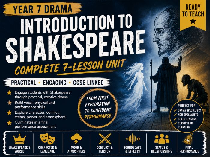 Year 7 Drama: Introduction to Shakespeare – 7 Complete Ready-to-Teach Lessons