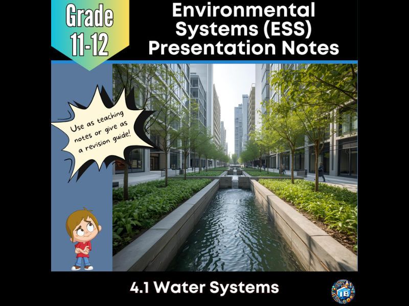IB DP ESS 4.1 Water Systems - Teaching Notes & PowerPoint 2026