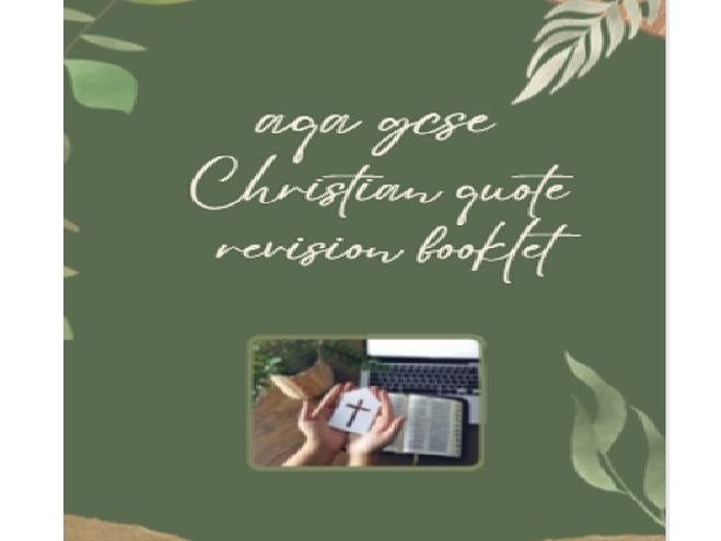 AQA GCSE Christian quote task booklet
