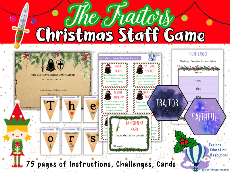 The Traitors Inspired Staffroom Game - Christmas Edition