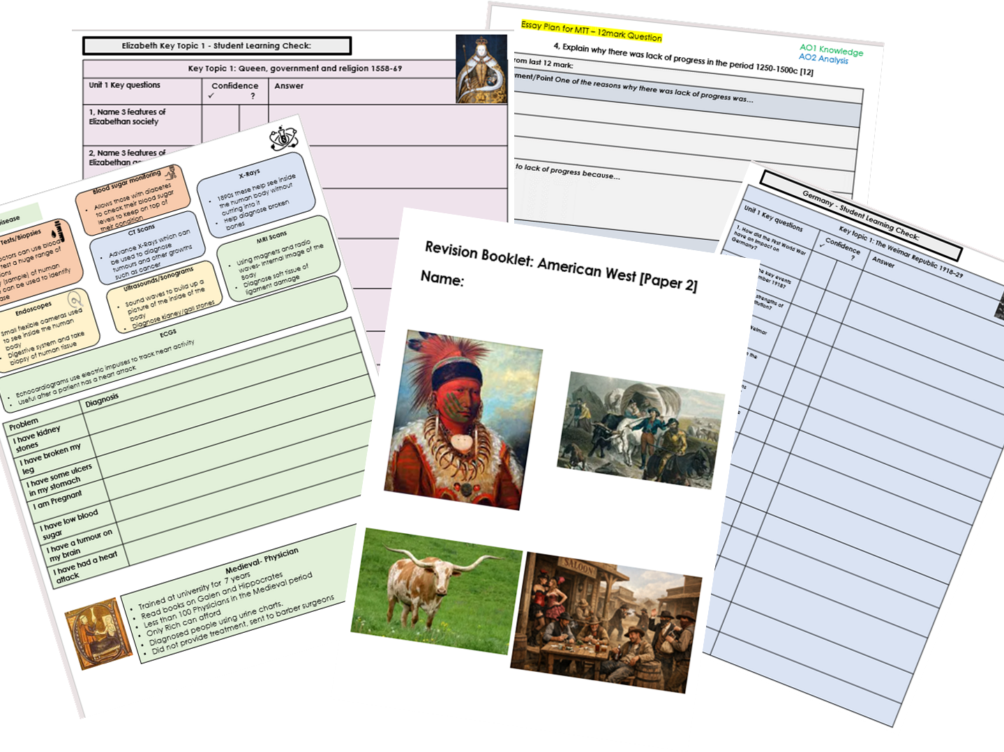 Edexcel GCSE History Revision Booklets (Paper 1, 2 and 3)