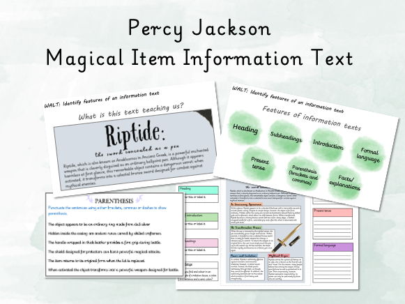 Y5/6 Percy Jackson  Information Text