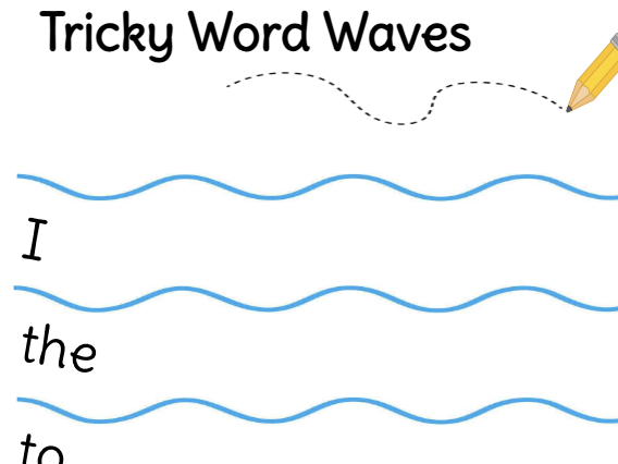 Tricky Word Waves EYFS water/sea theme