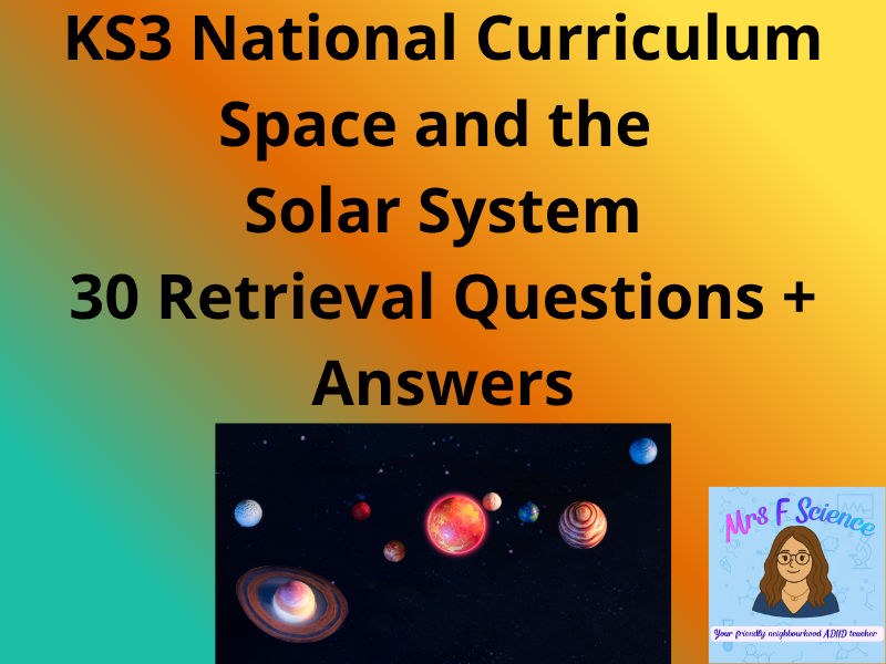 KS3 Physics Space & the Solar System – 30 Retrieval Questions + Answers PDF Worksheet