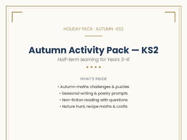 Autumn Activity Pack — KS2