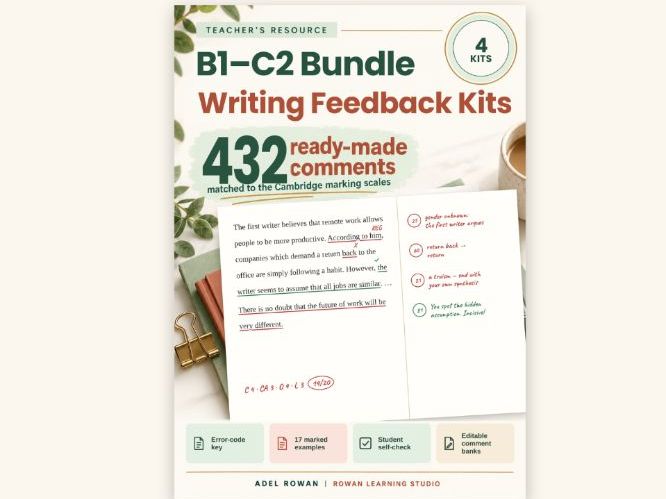 B1-C2 Writing Feedback Kits Bundle