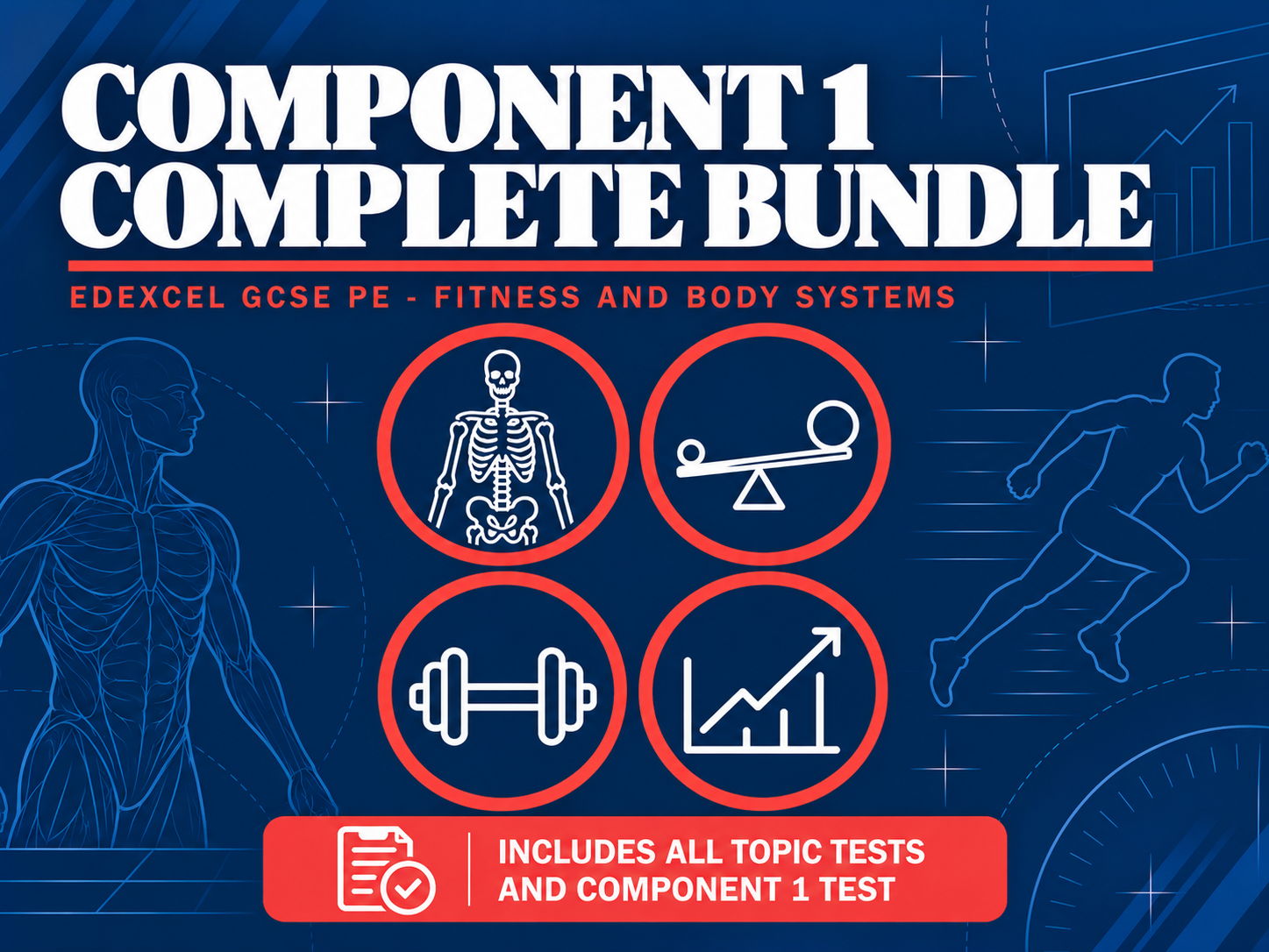 Edexcel GCSE PE Component 1 Fitness and Body Systems Complete Bundle