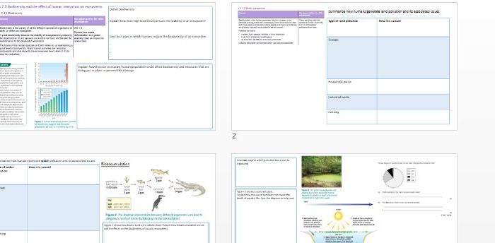 Ecosytems B7 AQA 9-1 revision pack | Teaching Resources