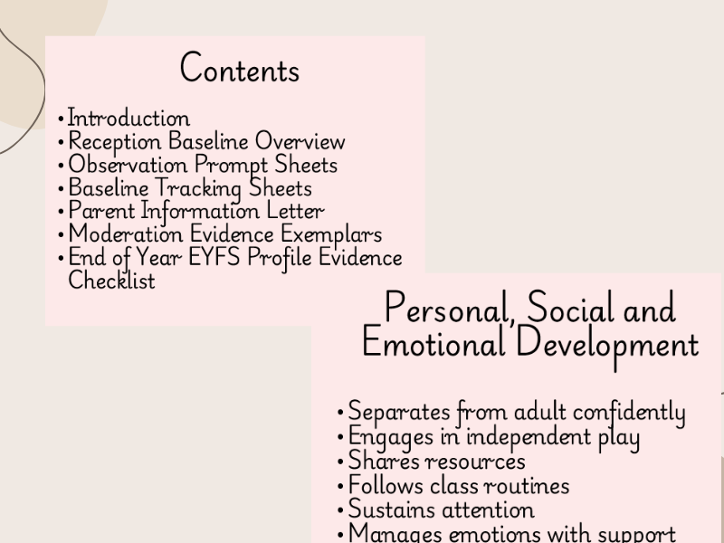 Reception Baseline Assessment Toolkit