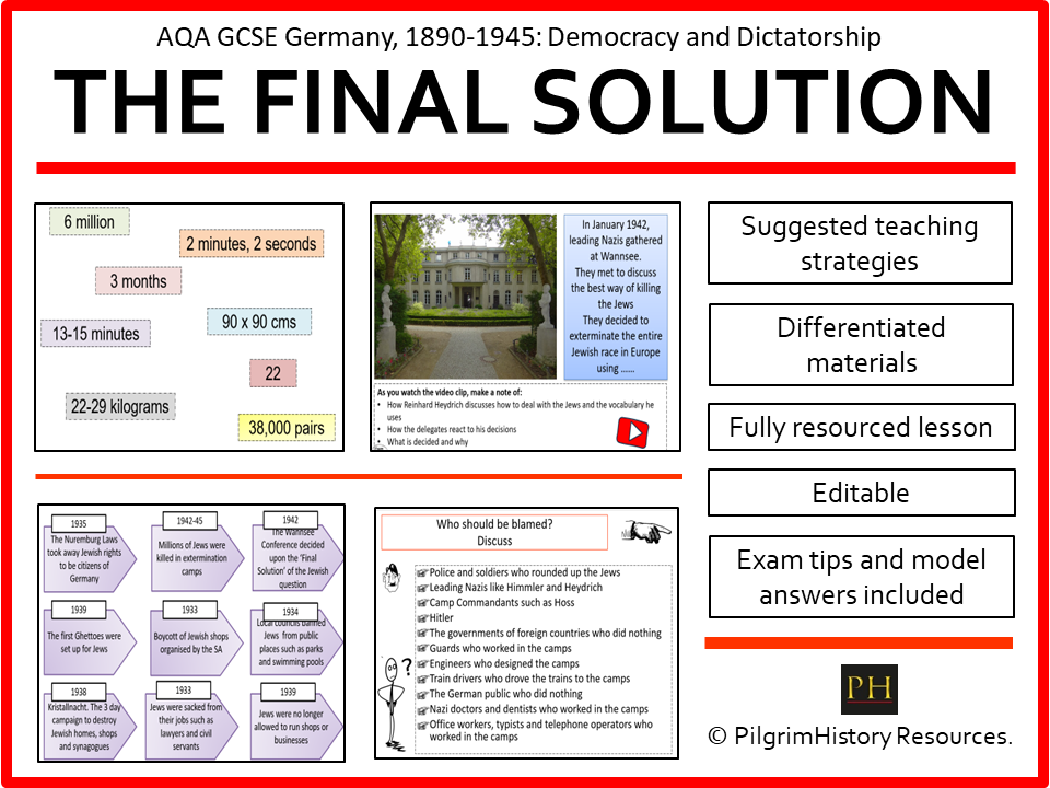 AQA GCSE Germany 1890 - 1945: Democracy and Dictatorship - Nazi Persecution & The Final Solution
