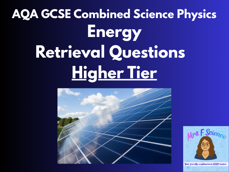 AQA GCSE Combined Science Energy Retrieval Questions | Higher
