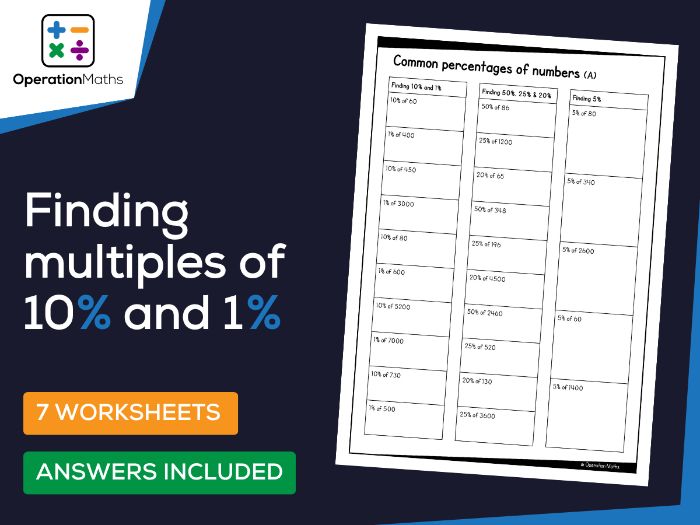 Finding multiples of 10% and 1%