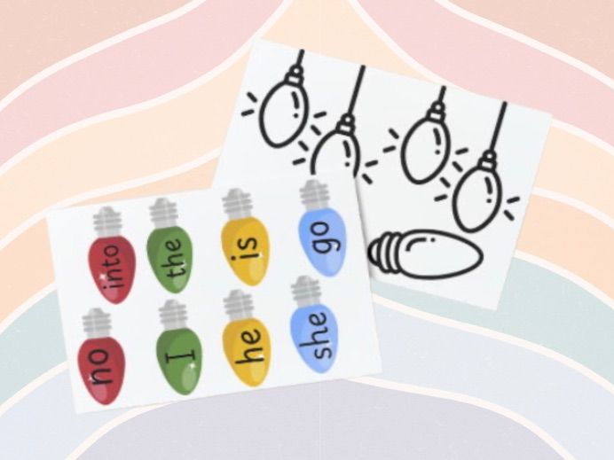 Christmas - Tricky Word Lights Phase 2 & 3