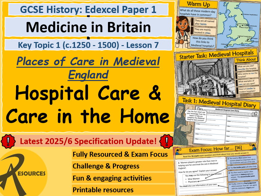 Medieval Hospitals & Home Care - Medicine in Britain - GCSE History - Lesson 7
