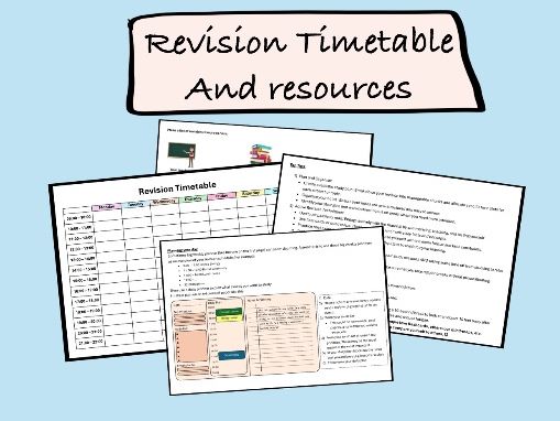 Revision Timetable & Planning Resources