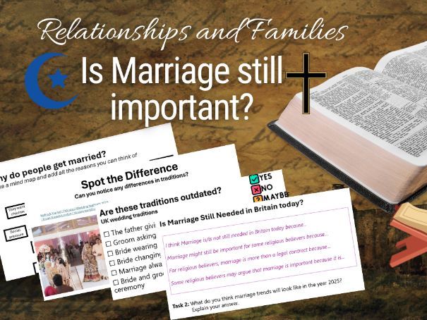 Yr9 RE Is Marriage Still Important? (Religion & Modern Britain Lesson)