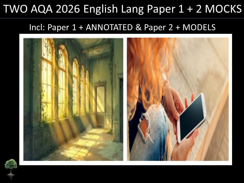 Two AQA 2026 GCSE English Language Paper 1 & 2 | Annotated, Models
