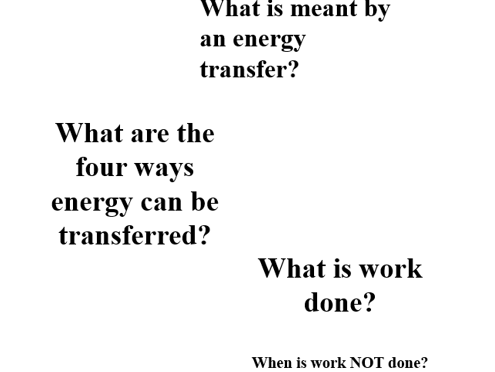 Unit 1 - Energy flashcards (AQA 1-9 Combined Science)